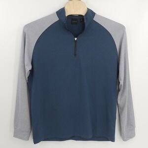 Dunning Golf Quarter Zip  Pullover Blue Gray Men's XL